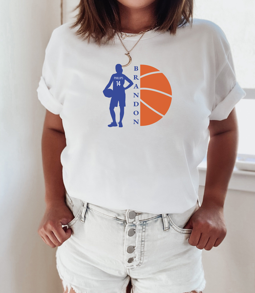 Personalized Brandon Girl's basketball T-Shirt