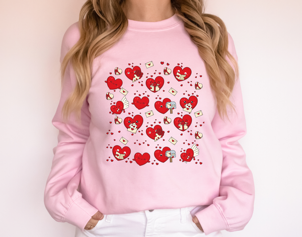 Love Kawaii Crewneck Sweatshirt, Kawaii sweatshirt, Yume Kawaii pastel, Kawaii Valentine, Fairy kei, Cute kawaii sweater, Girlfriend Gift