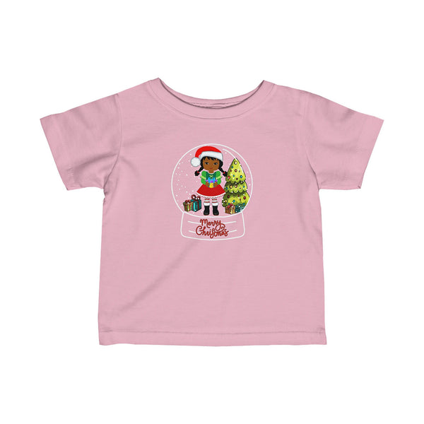 African American Baby Christmas Shirt, Cute African American Toddler's Christmas Shirt, Snow Globe Shirt, Black Baby Girl Christmas Shirt